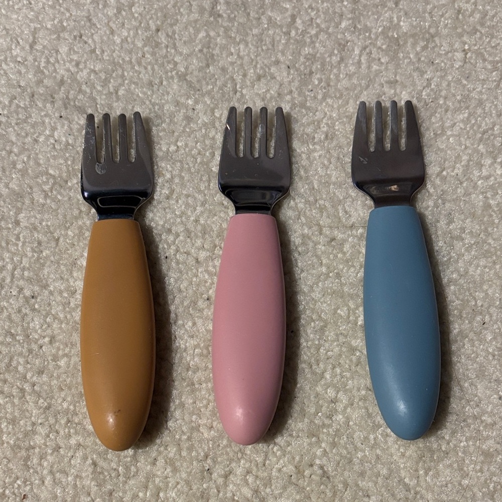 Cloud Island Fork Set - Tan, Pink, Blue